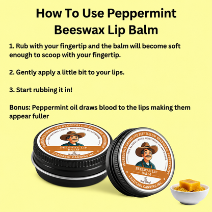 Peppermint Beeswax Lip Balm - 15 ml